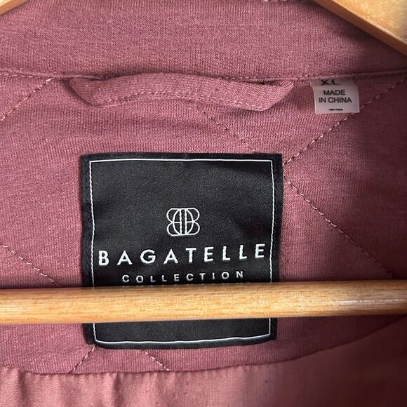 Bagatelle Mauve Quilted Blanket Button Front Long Length Coat Size XL - Picture 3 of 5